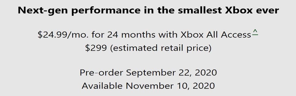 Xbox Series S Price